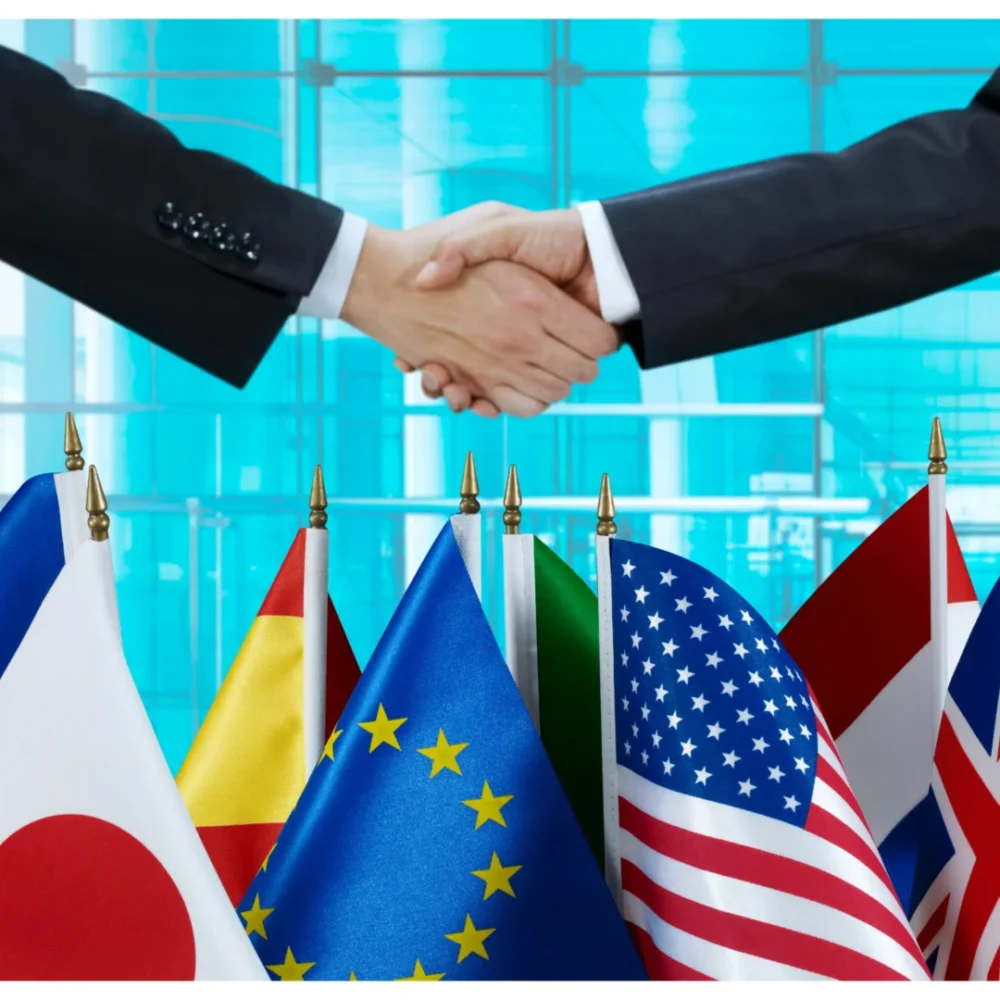 Call center operator providing support in English and German for international customers